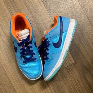 Kids Blue and Orange Athletic Sneakers